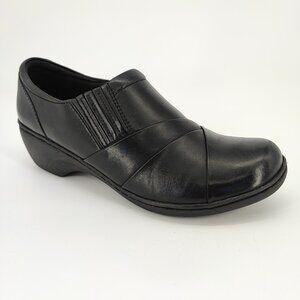Clarks Esha Marigold Women’s Size 10M US Leather Black Loafers 261087894075